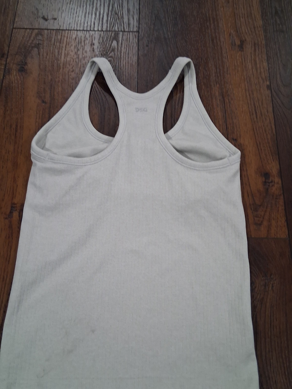 DSG Women's Light Gray Ribbed Racerback Tank